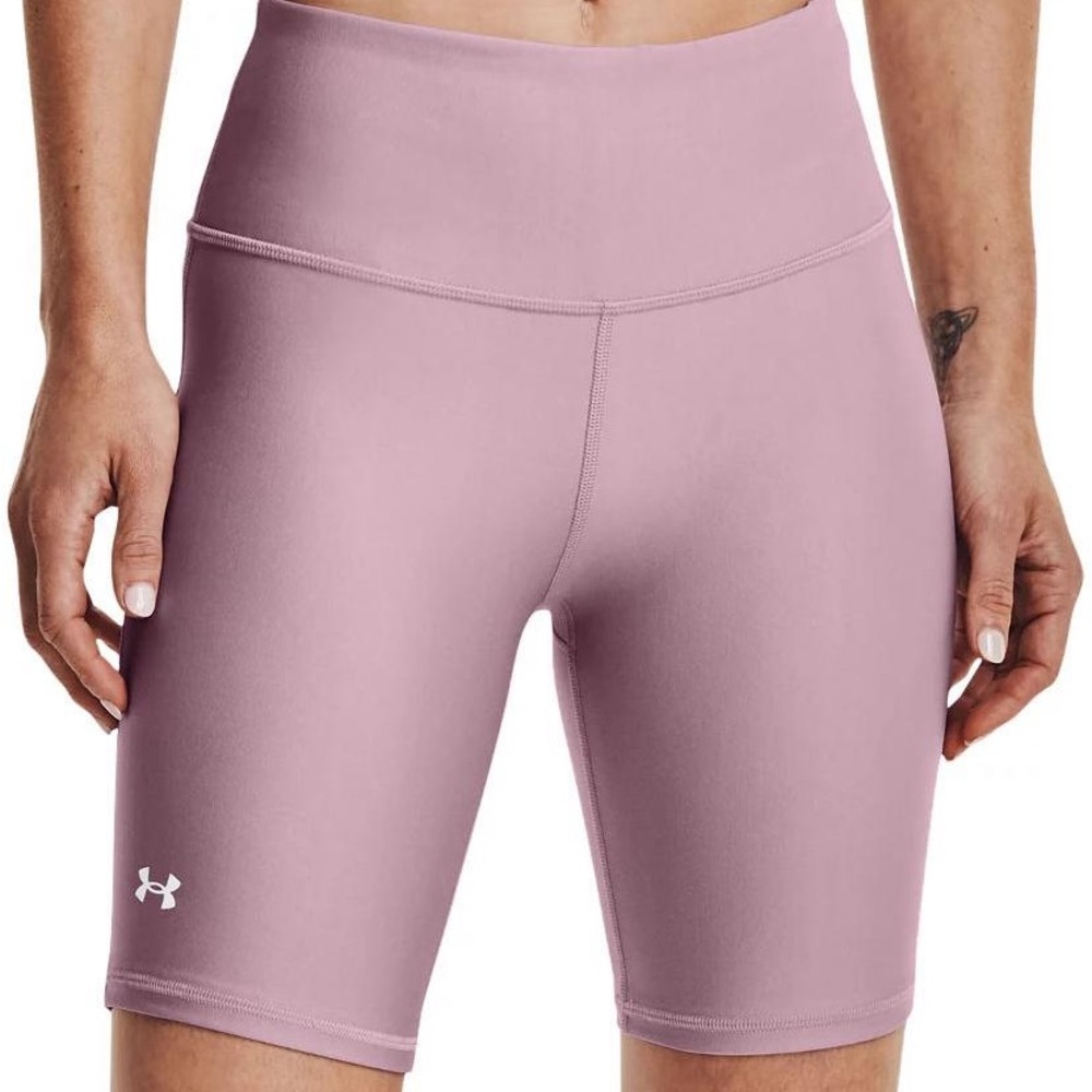 EUC Under Armour Tech High-Waisted 8" Bike Shorts in Misty Purple